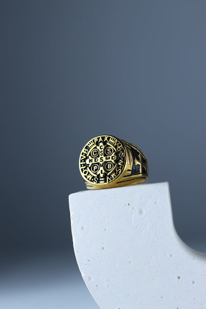 Golden Circular Ring